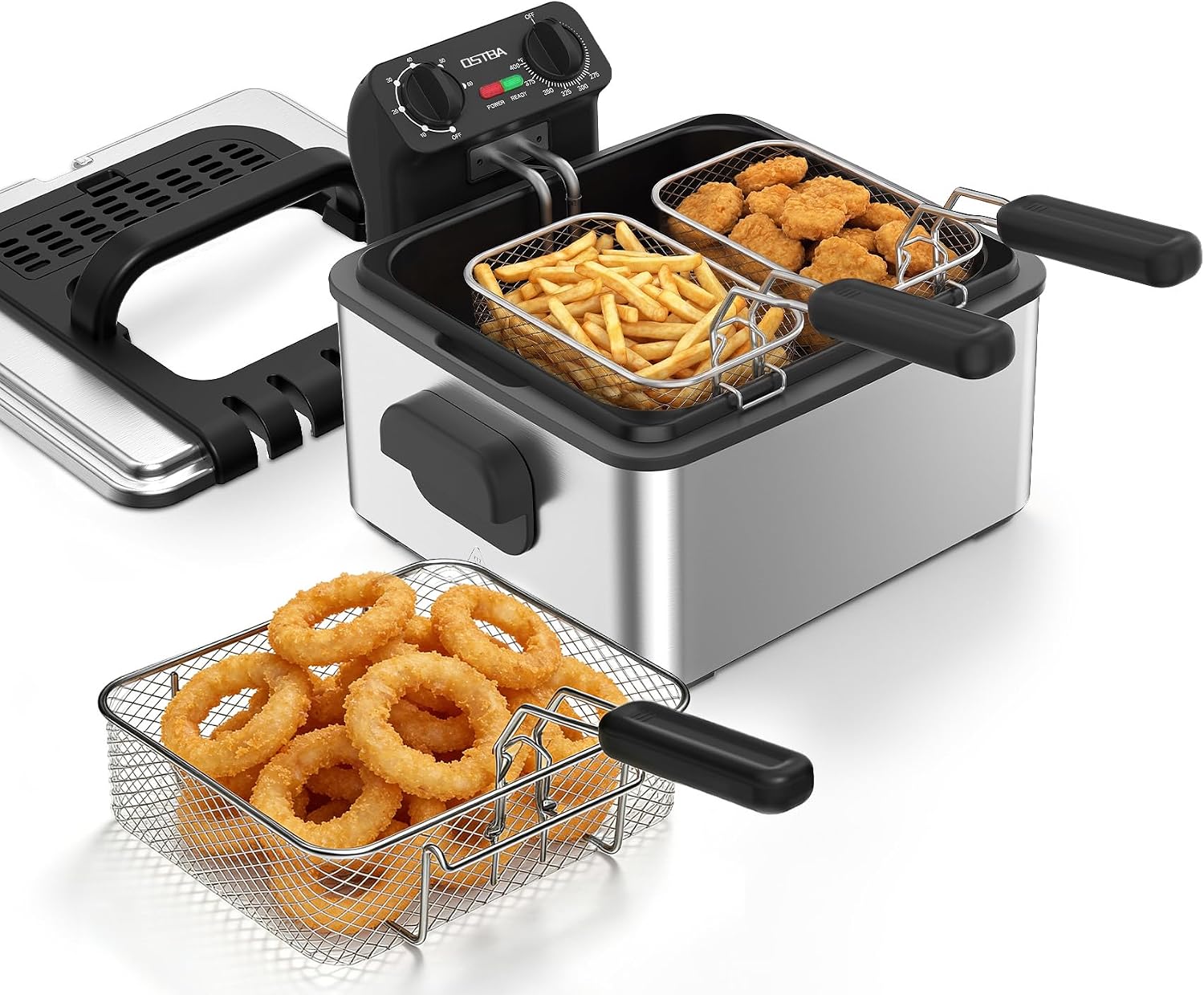 Commercial Kitchen Appliance - Electric Deep Fryer with 3 Baskets,