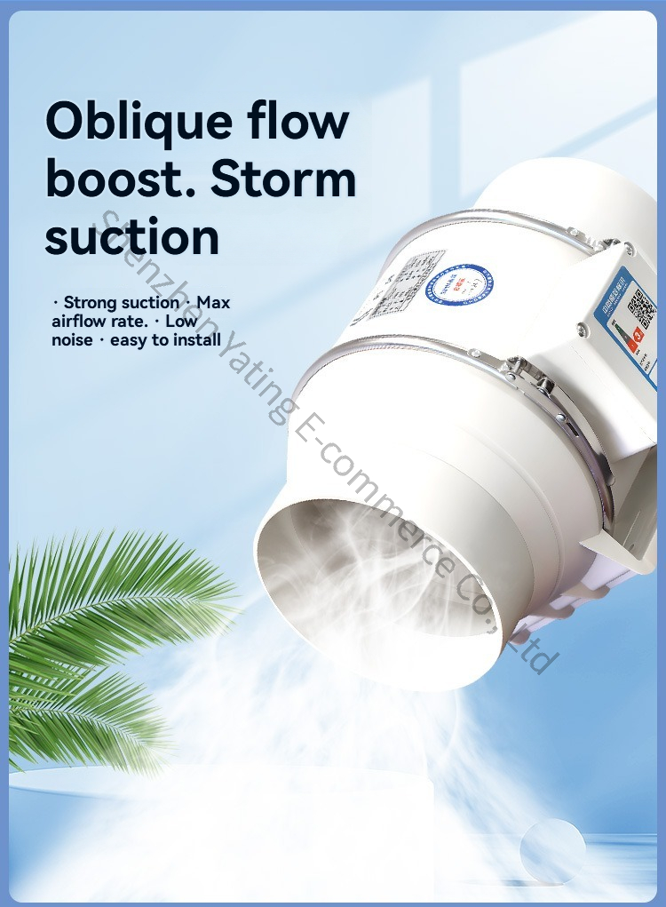 Commercial Kitchen Ventilation - 4inch Commercial Exhaust Fan Pipeline Exhaust