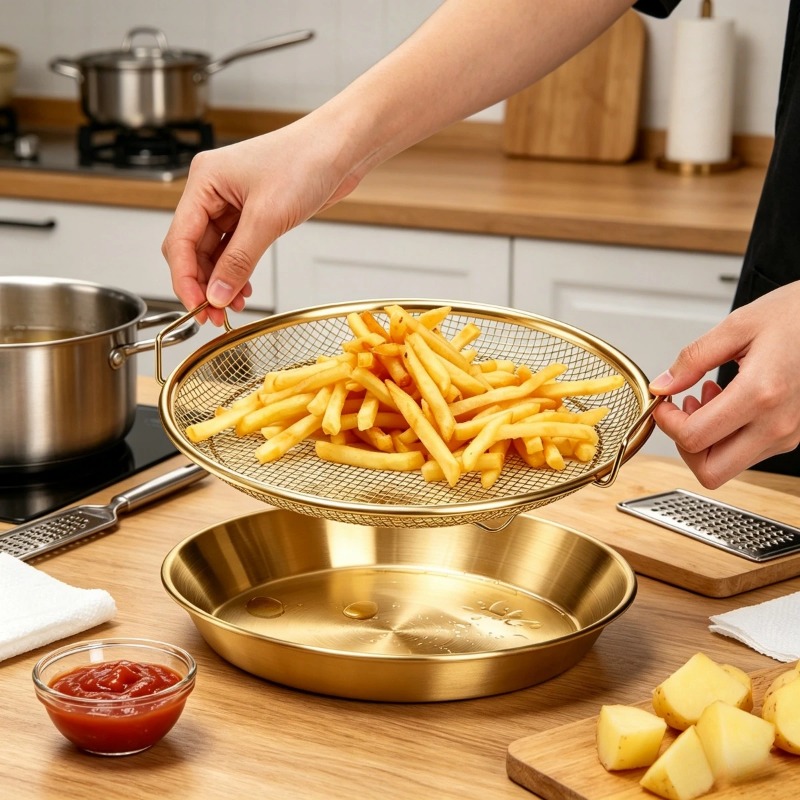 Gold Heavy Duty Deep Fryer Rac - Commercial Kitchen Appliance 评论和价格