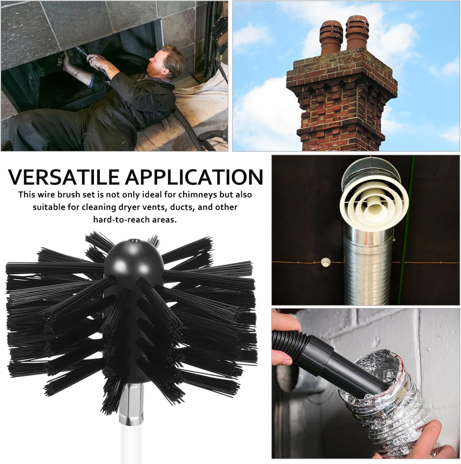 Flexible Chimney Brush Kit wit - Commercial Kitchen Ventilation 评论和价格