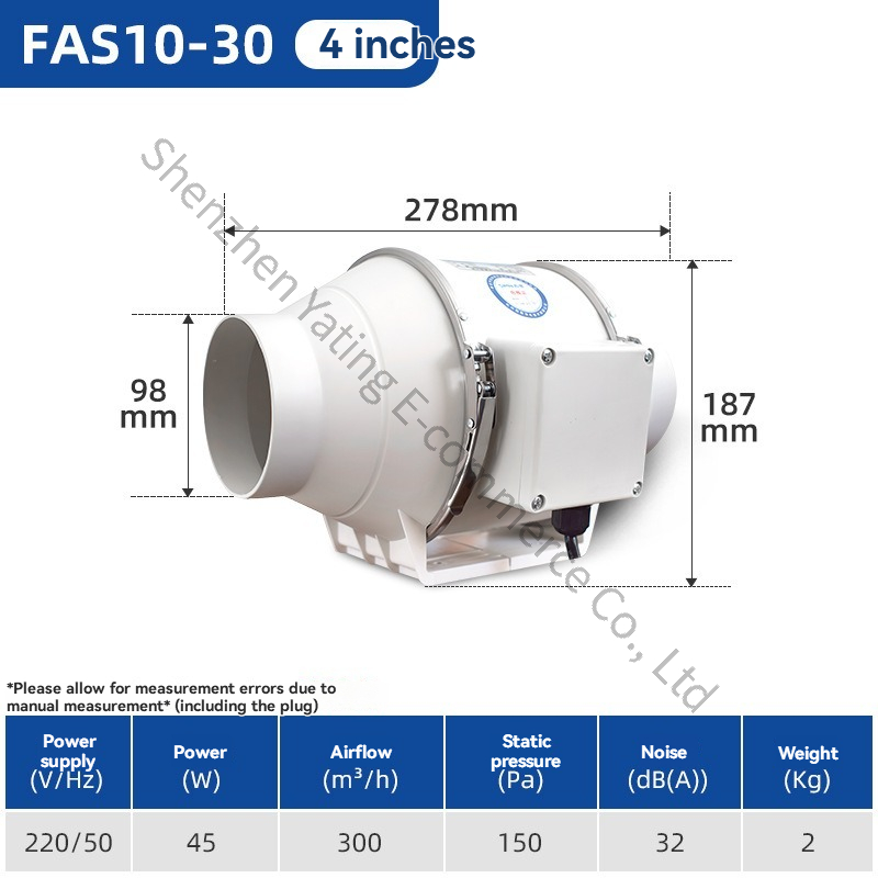 4inch Commercial Exhaust Fan P - Commercial Kitchen Ventilation 评论和价格