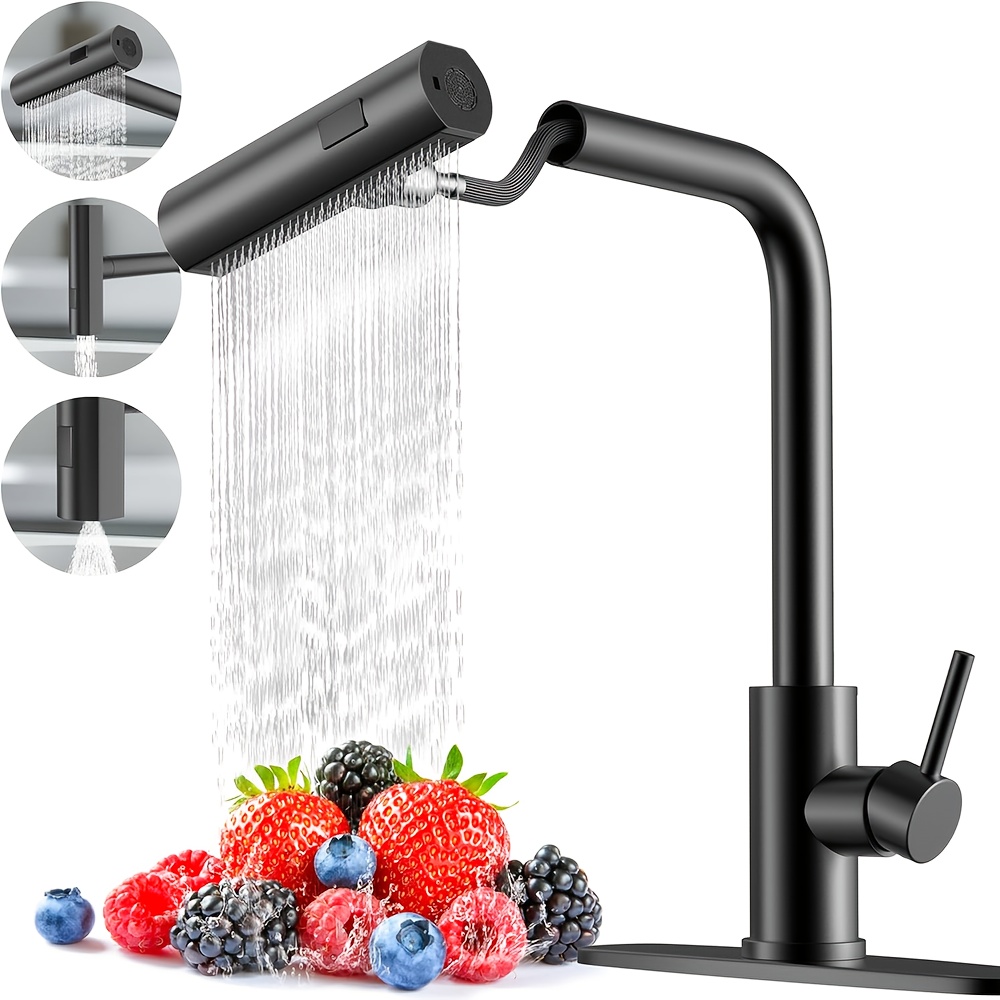 1 PC Black Kitchen Faucet With - Commercial Kitchen Faucets 评论和价格
