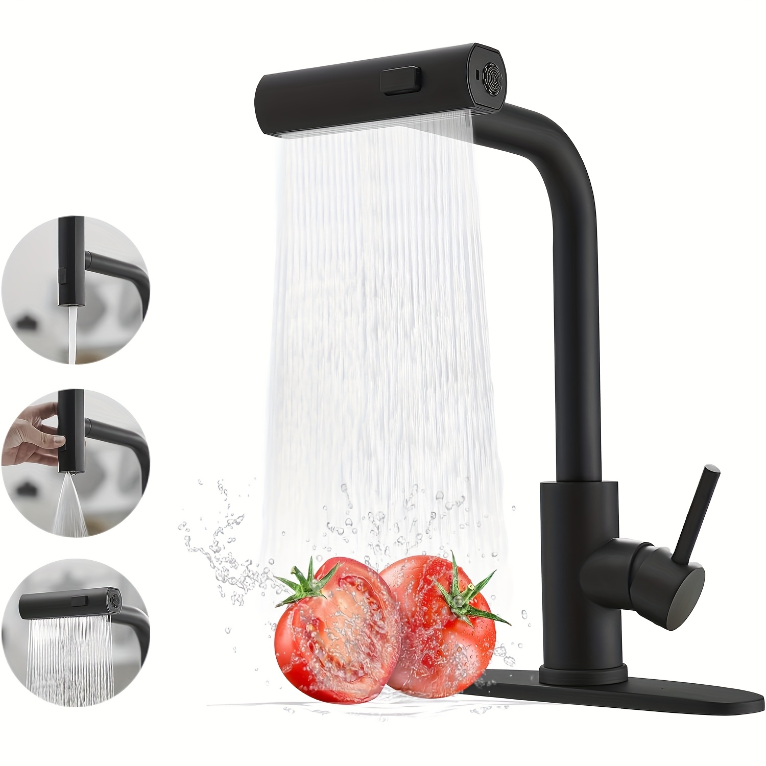 1 PC Black Kitchen Faucet With - Commercial Kitchen Faucets 评论和价格