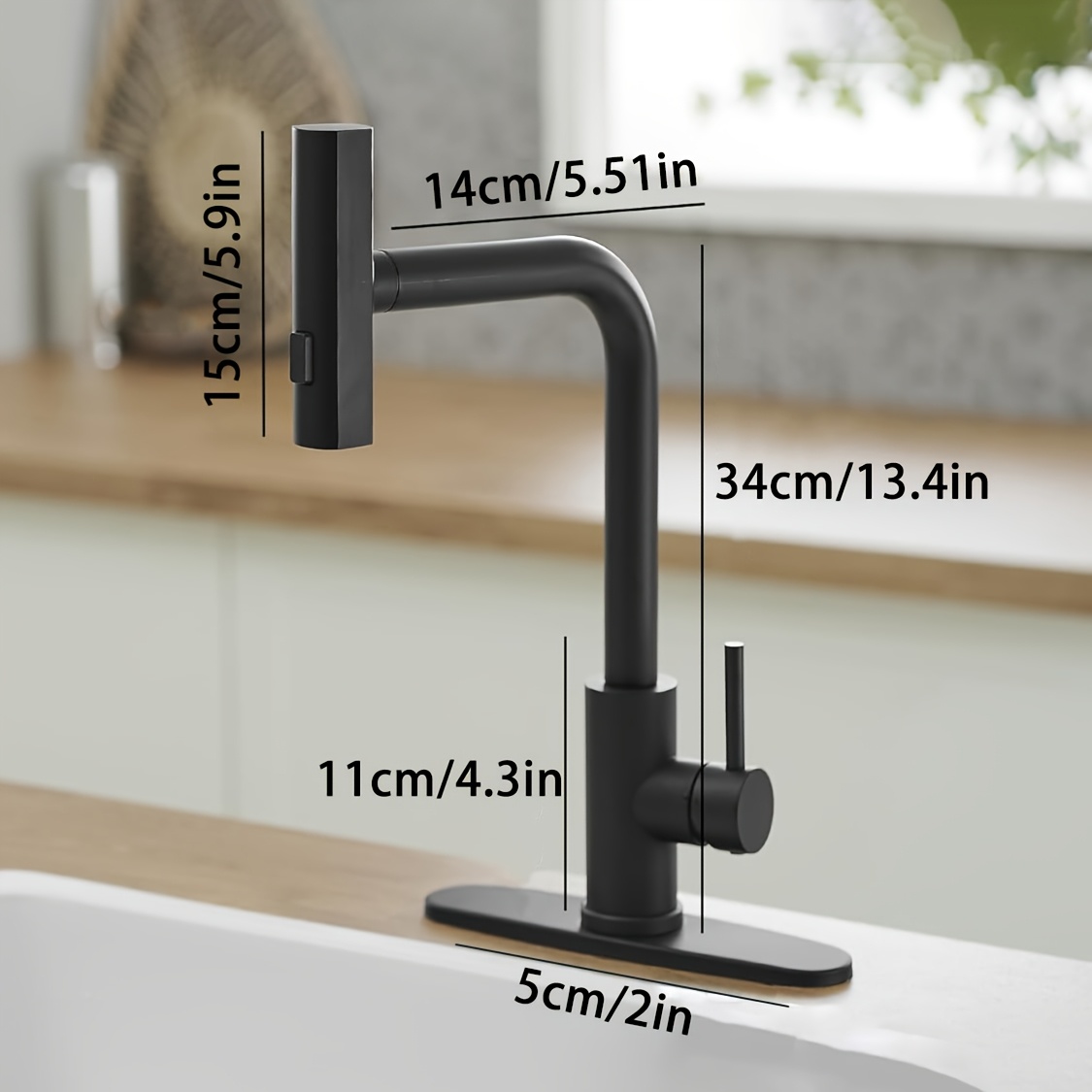 1 PC Black Kitchen Faucet With - Commercial Kitchen Faucets 评论和价格