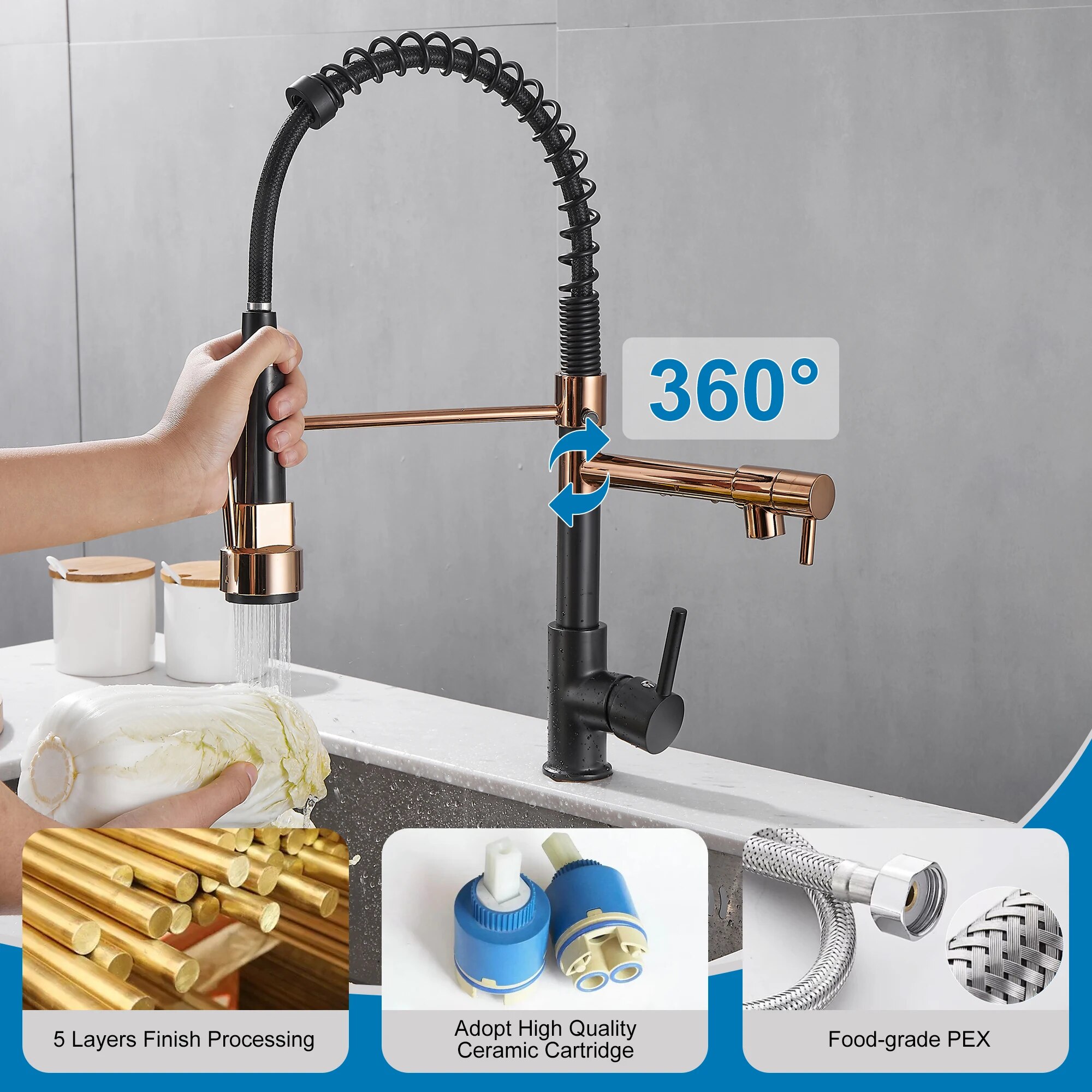 Kitchen Faucet with Pull Down  - Commercial Kitchen Faucets 评论和价格