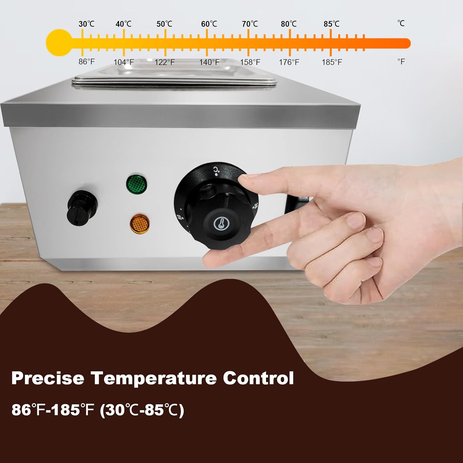 TWISTER.CK 1200W Chocolate Mel - Commercial Kitchen Warmer 评论和价格