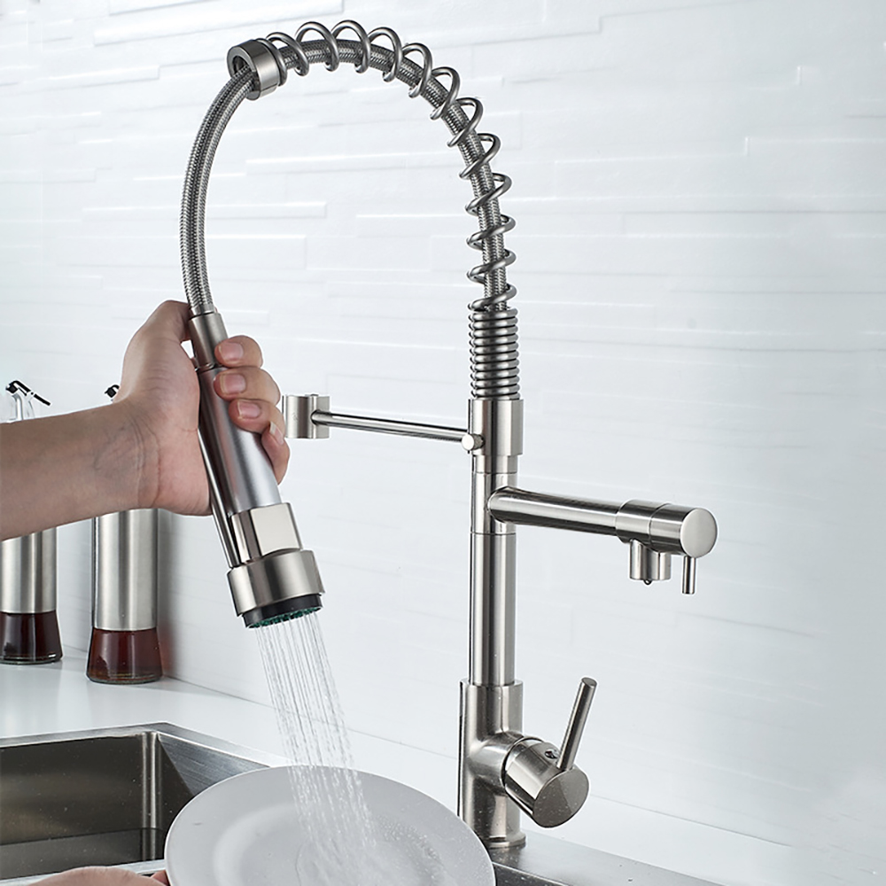 DQOK Black Brushed Spring Pull - Commercial Kitchen Faucets 评论和价格