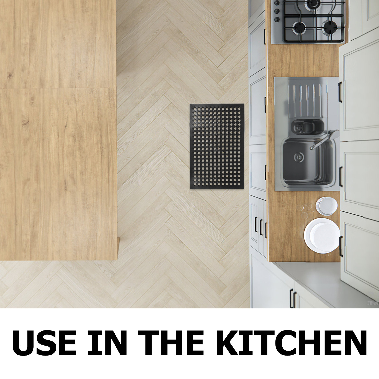 Rubber Non Slip Kitchen Mat Wa - Commercial Kitchen Kitchen 评论和价格