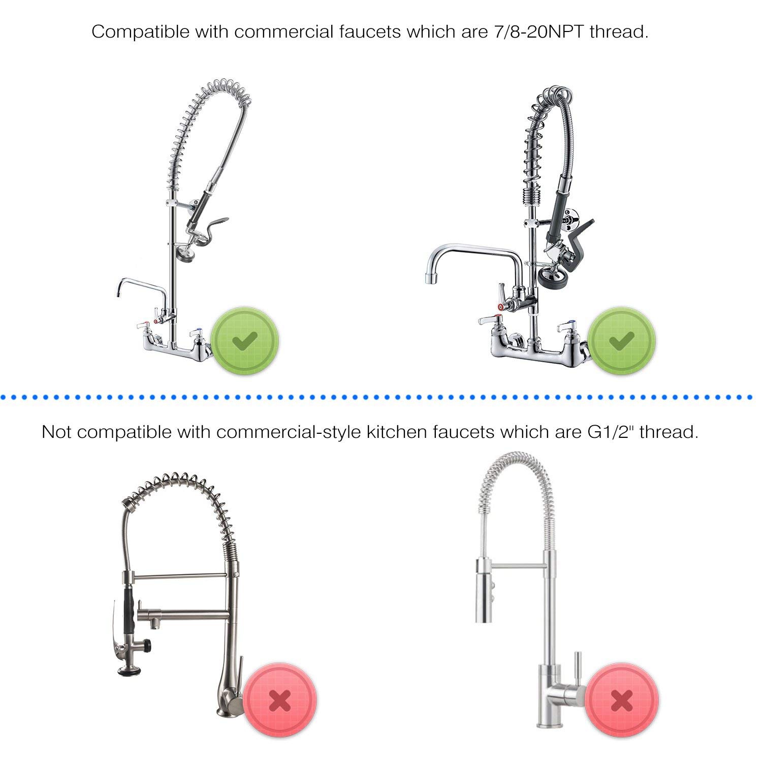In stock Pre Rinse Sprayer Com - Commercial Kitchen Faucets 评论和价格